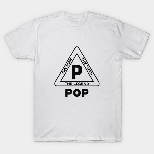 Pop - The man the myth the legend T-Shirt by KC Happy Shop